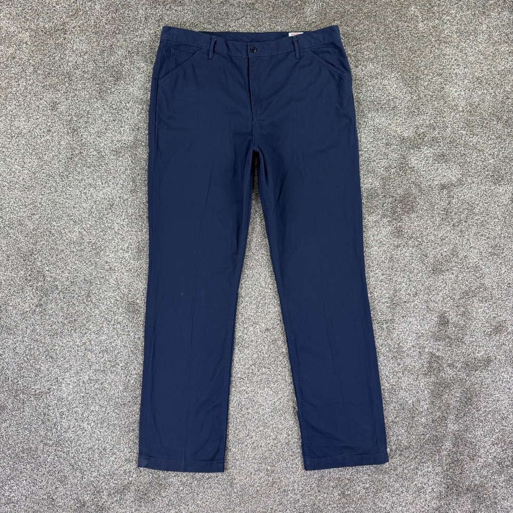 Left Field NYC Mount Vernon Mills Navy Blue Work Uniform Pants Mens 40 USA Made